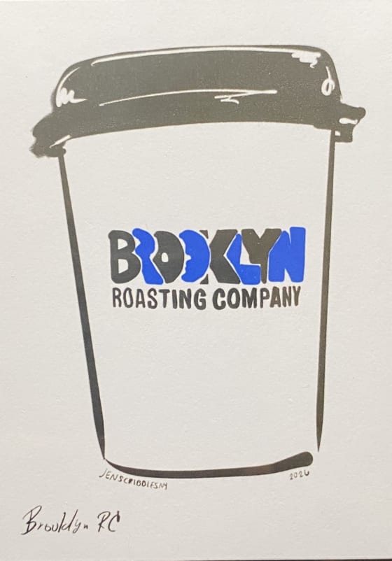 Brooklyn Roasting Company, a Jen Scribbles mini print