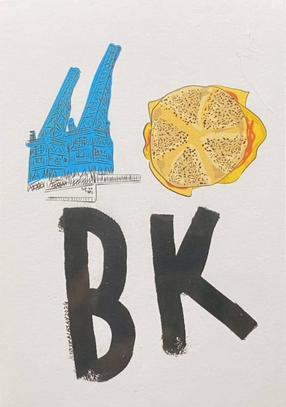 BK, a Jen Scribbles mini print