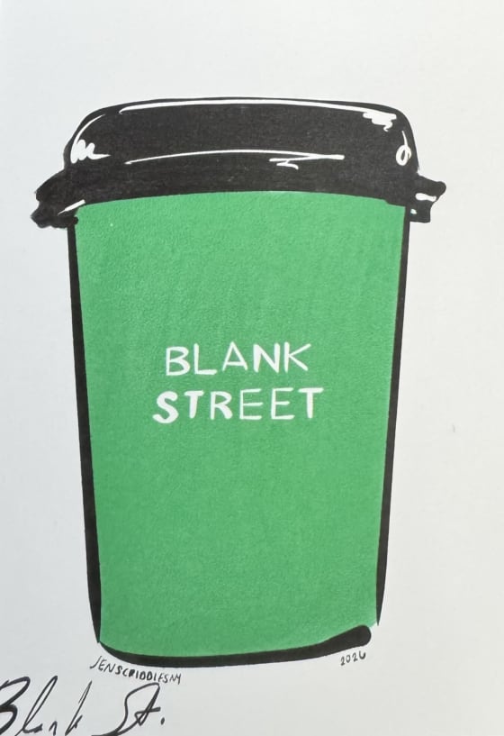 Blank Street, a Jen Scribbles mini print