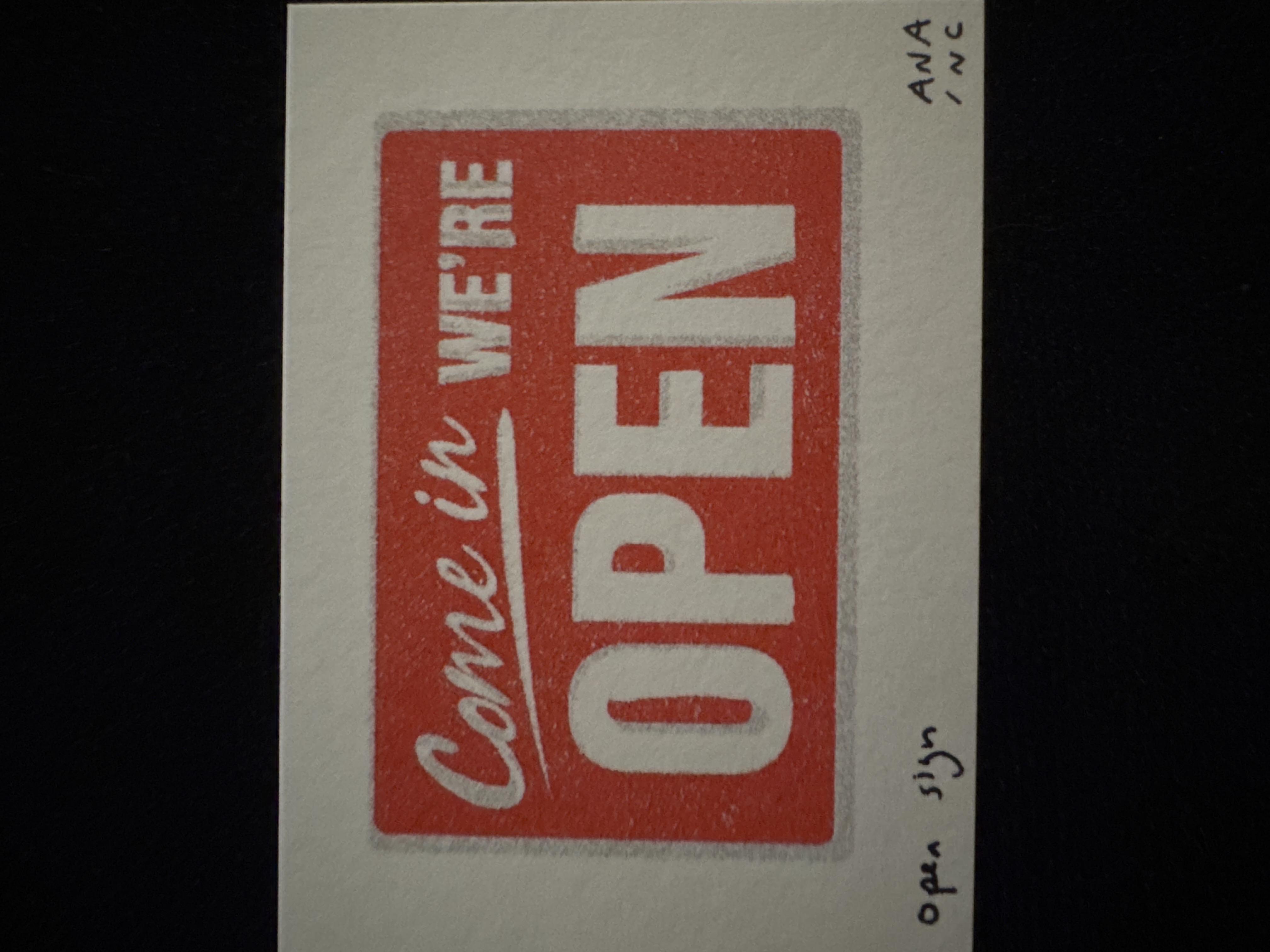Open Sign