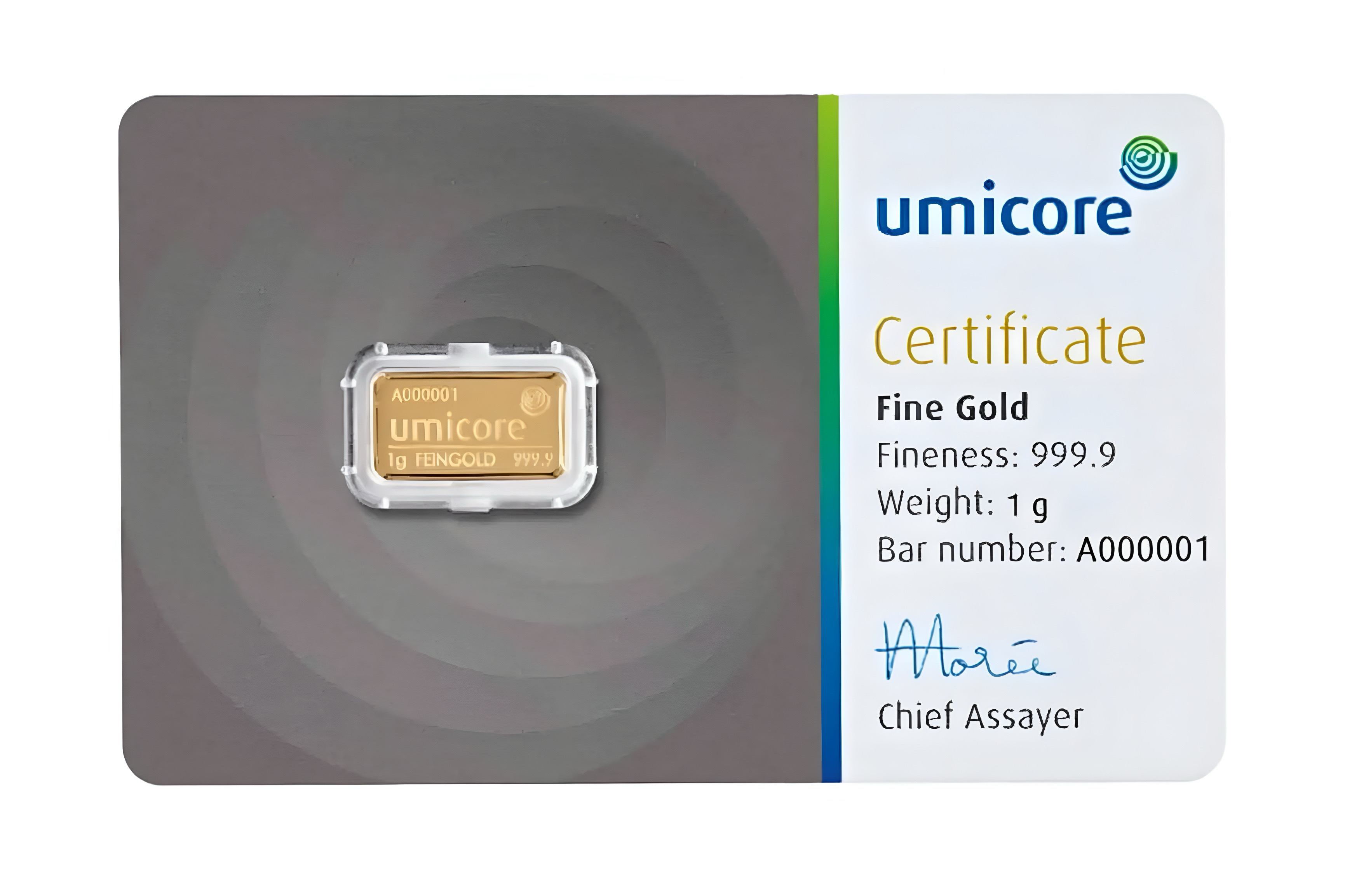 1g Gold Bar Umicore
