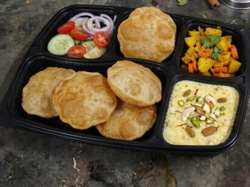 Kheer Puri Sabzi with Salad