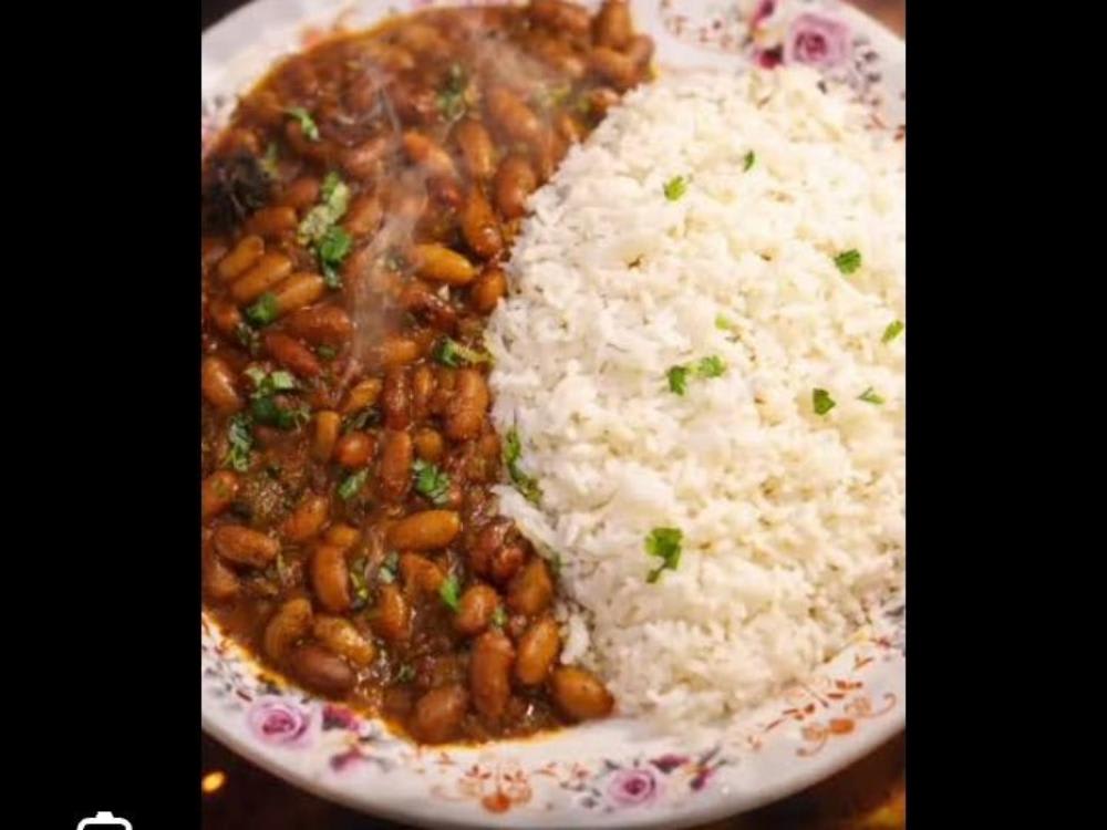 Rajma Rice Roti Achar Salad