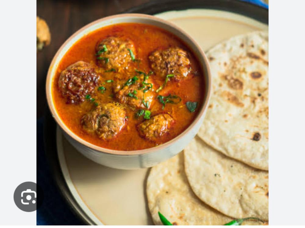 Soybean Kofta Raita Salad Four Roti