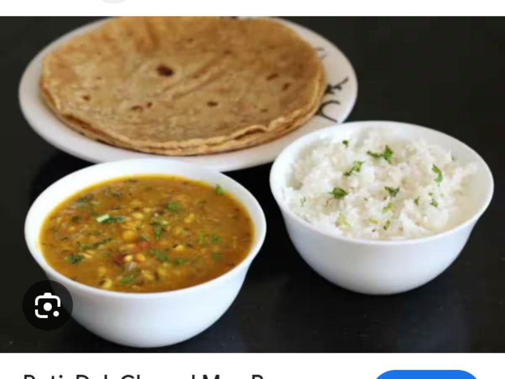 Arhar Dal Rice Four Roti Salad