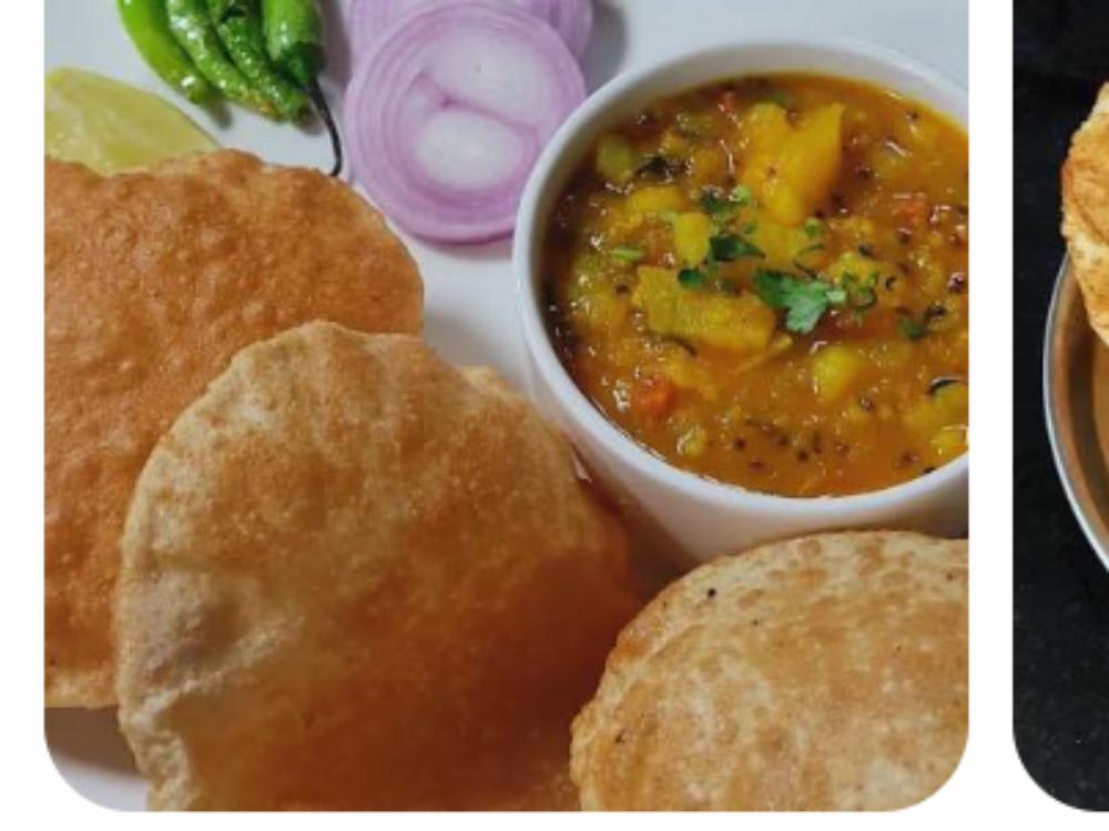 Aloo Tamatar Sabzi Six Puri Raita Salad