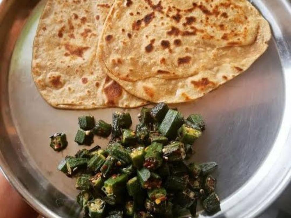 Bhindi ki Sabzi with 5 Simple Paratha Achar