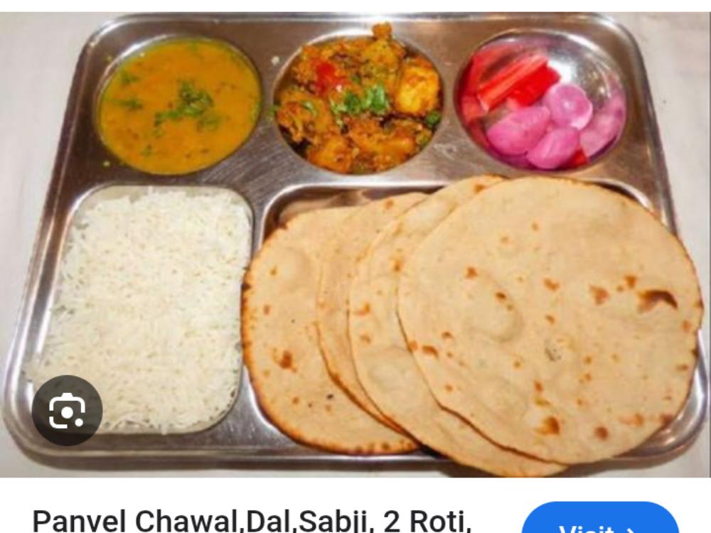 Daal Rice Chap ki Sabzi 4roti Salad