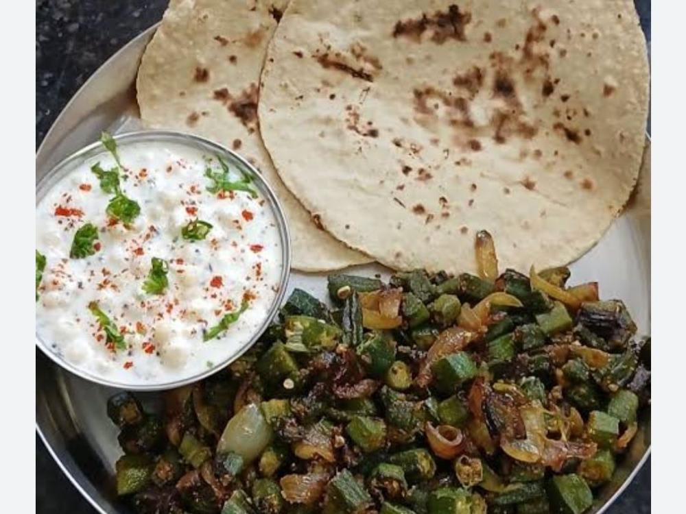Bhindi ki Sbji Rattan Roti