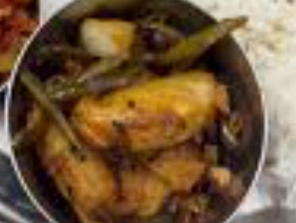 Kchnar ki sbji roti dahi chatni
