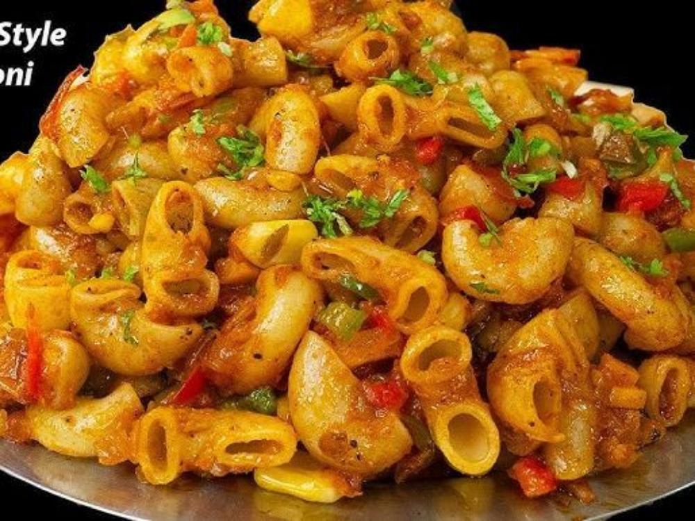 Full plate pasta with sauce pauch