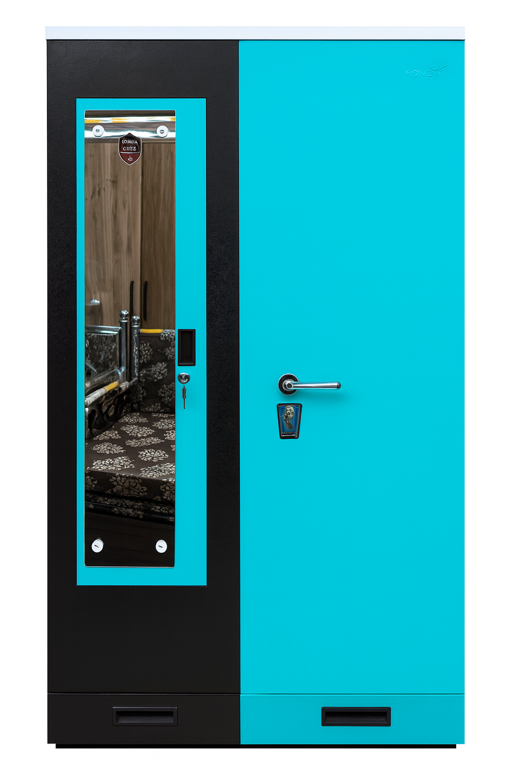 Premium 2-Door Steel Almirah with Full-Length Mirror & Locker