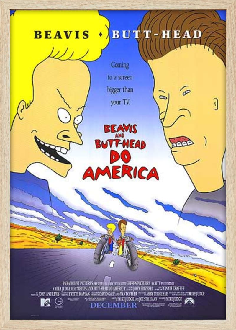 Beavis And Butt-Head Do America (1996) Framed Movie Poster Print