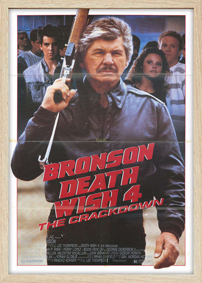 Death Wish 4 The Crackdown (1987) Framed Movie Poster Print