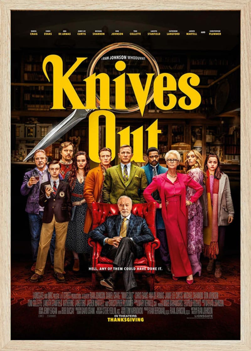 Knives Out (2019) Framed Movie Poster Print