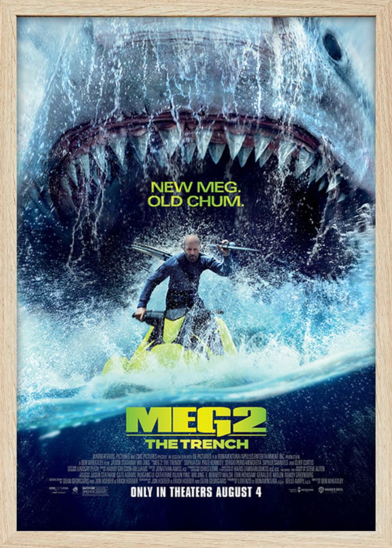 Meg 2: The Trench (2023) Framed Movie Poster Print