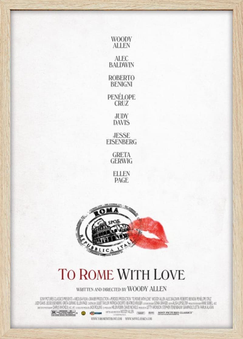 To Rome with Love (2012) Framed Movie Poster Print