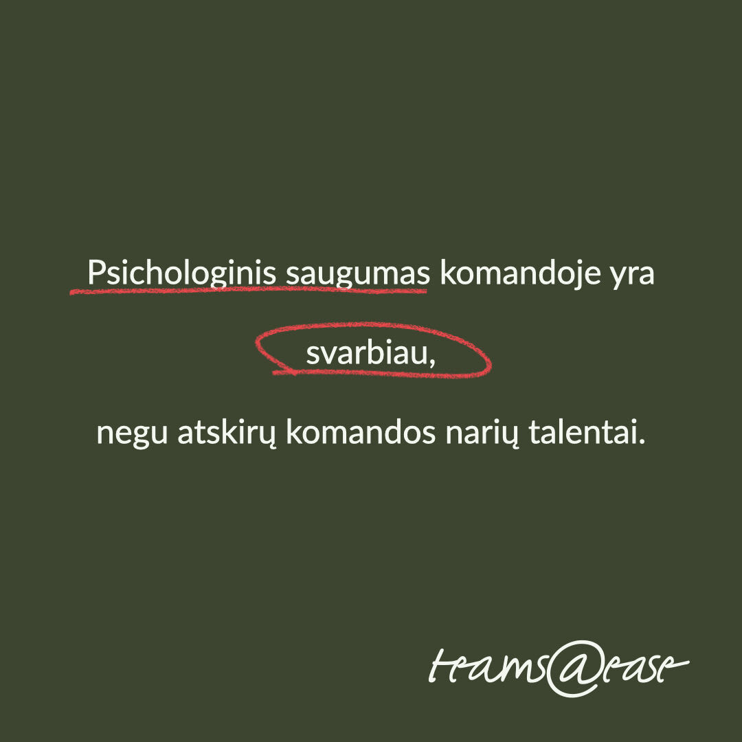 Psichologinis saugumas komandoje