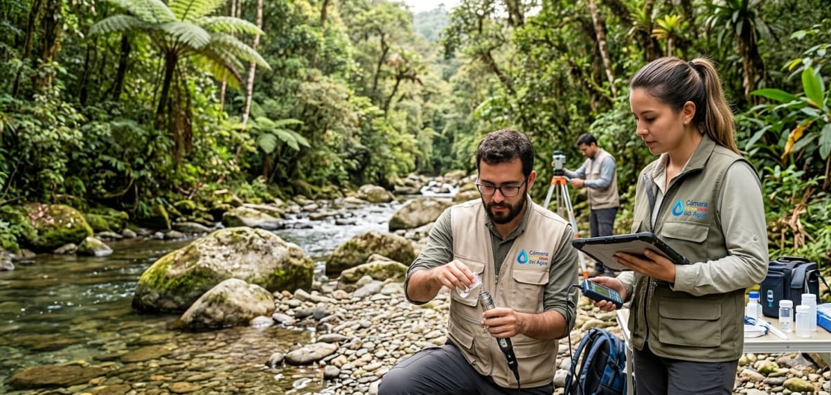 Water quality experts test