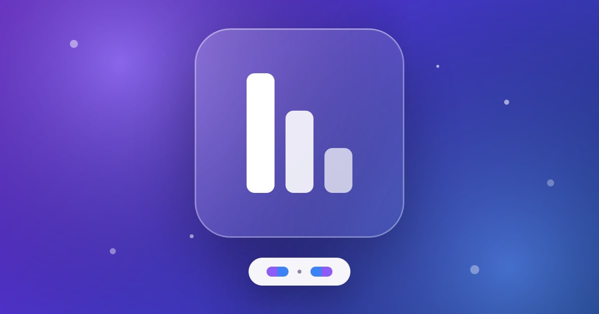 Bar chart icon with three