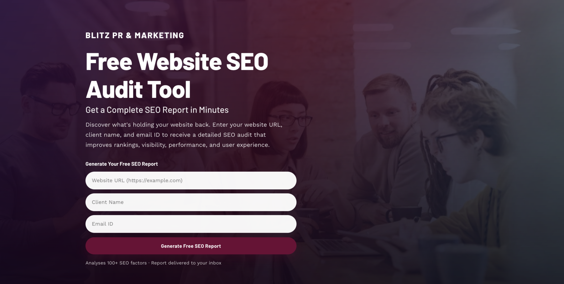 Blitz PR Free Website SEO Audit Tool