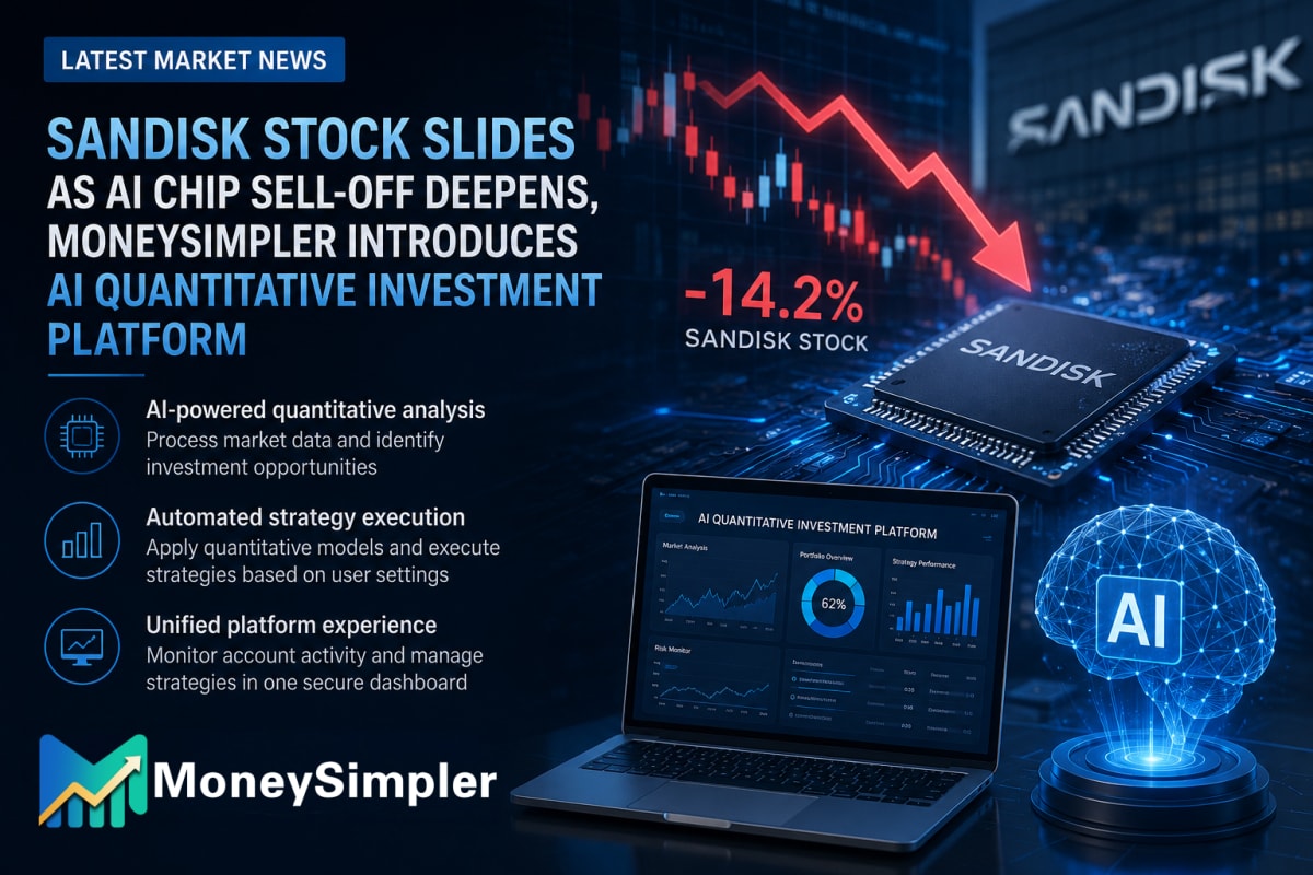 Sandisk Stock Slides as AI Chip Sell-Off Deepens, MoneySimpler Launches AI Quantitative Investment Platform for Smarter Investing