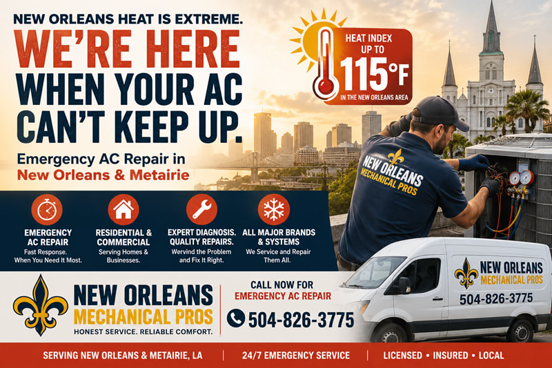 Emergency AC Repair Across New Orleans