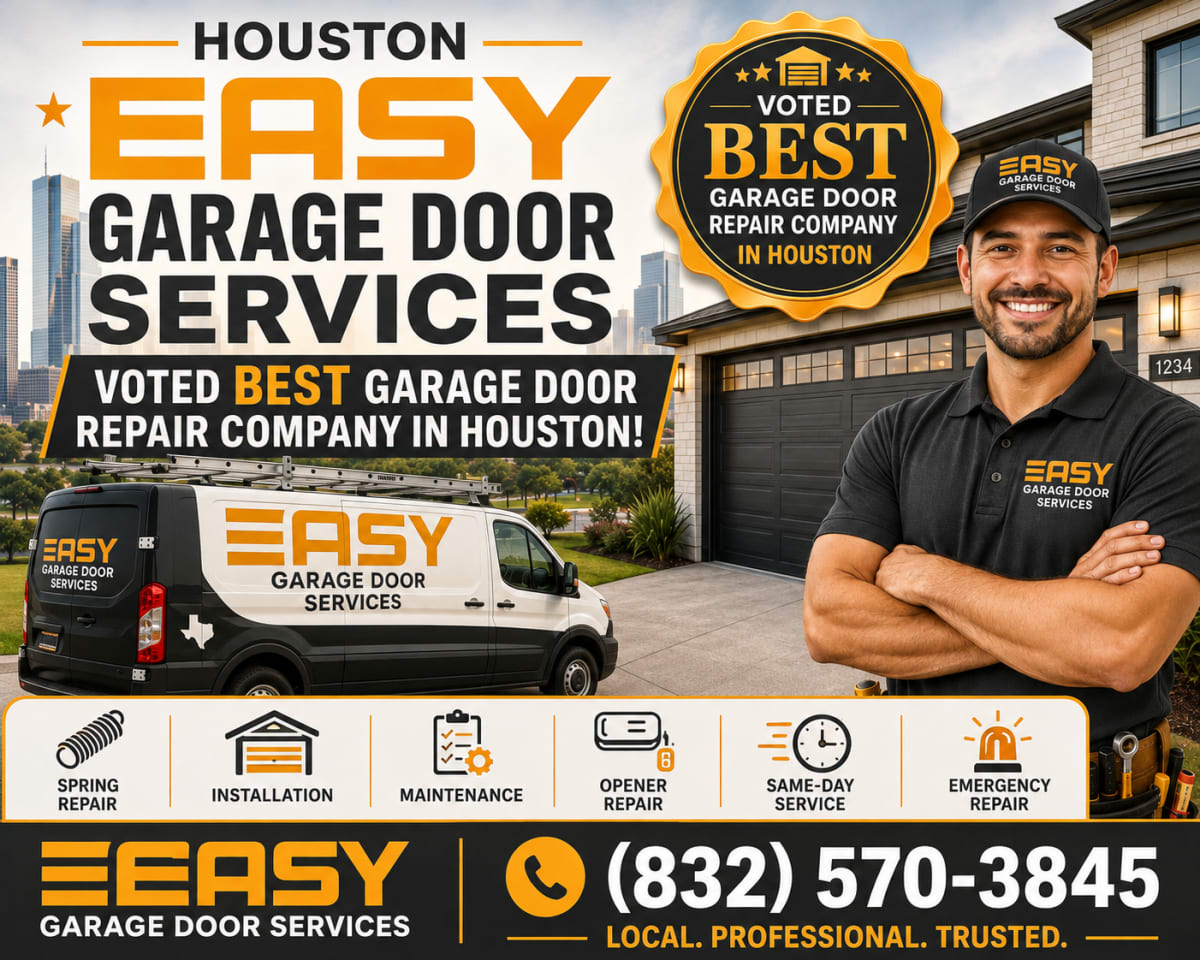 Easy Garage Door Repair Houston provides professional same-day garage door repair, spring repair, opener repair, and emergenc