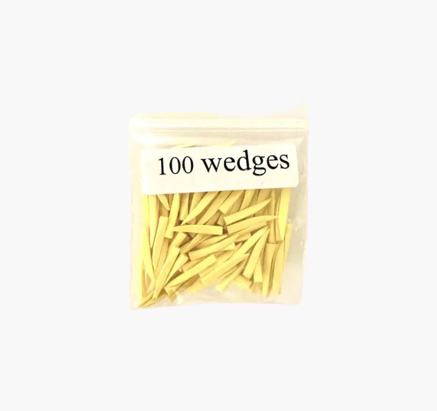 INSYCN Dental | WWL Wood Wedges Large Yellow pk/100