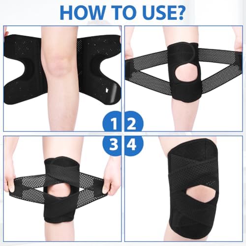 Vue 4 de Aoowu Genouillere De Sport