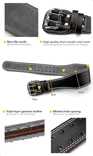 Vue 3 de Fitgriff Ceinture Musculation Classique