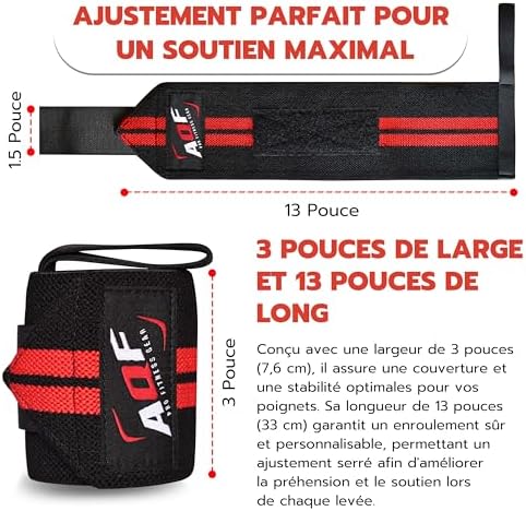 Vue 4 de Aqf Bande Poignet Musculation