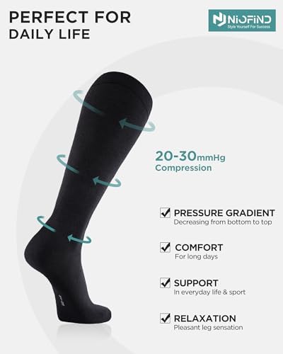 Vue 3 de Niofind Chaussettes De Contention
