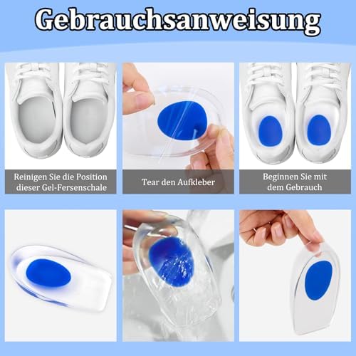 Vue 4 de Paires Talonnettes En Gel