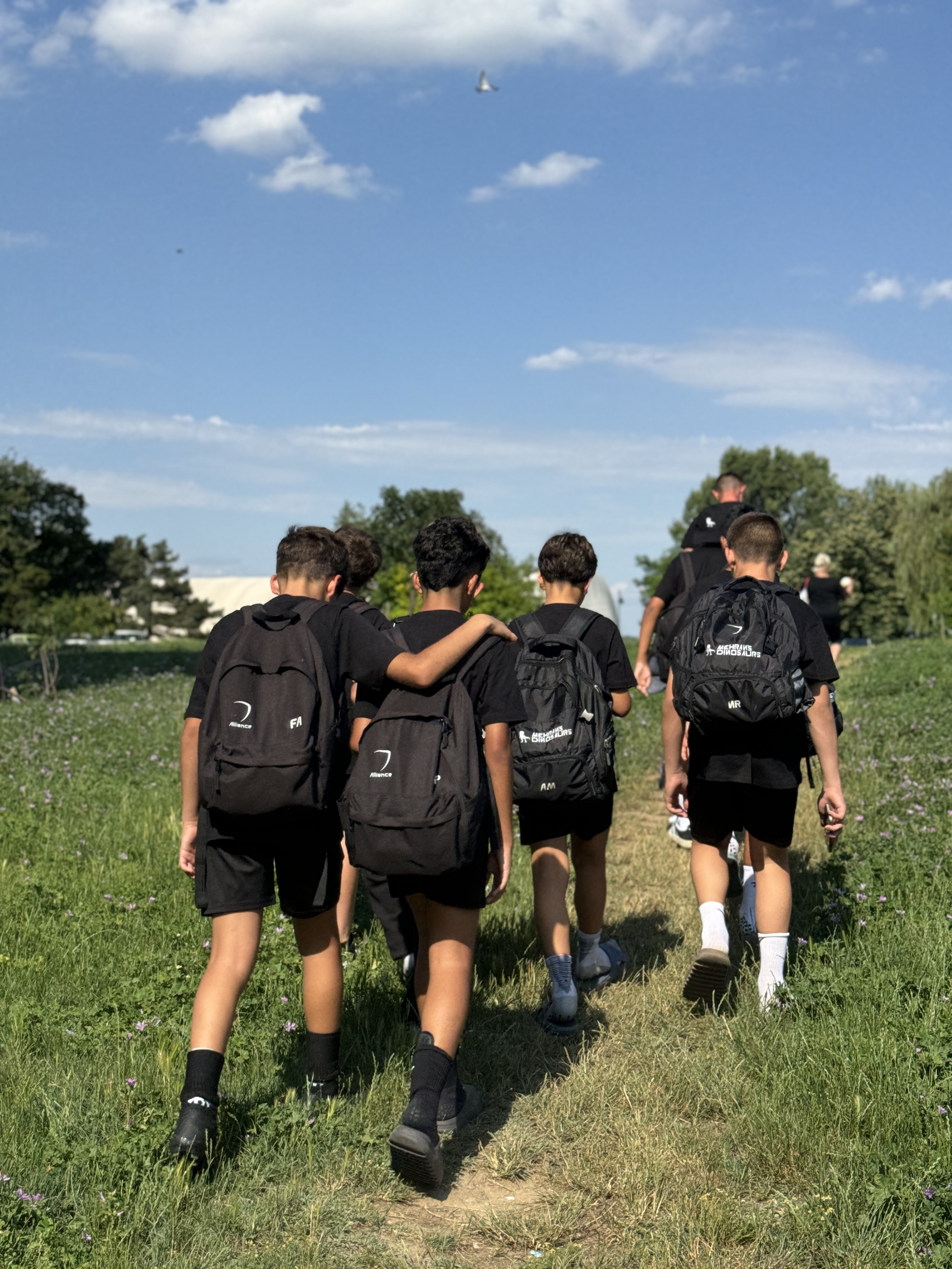 Team walking together