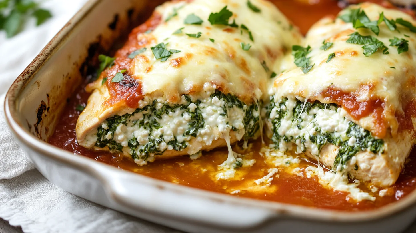 Cottage Cheese Stuffed Chicken Breast