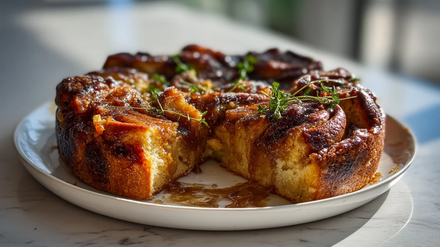Warm Sourdough Apple Butter Coffee Cake