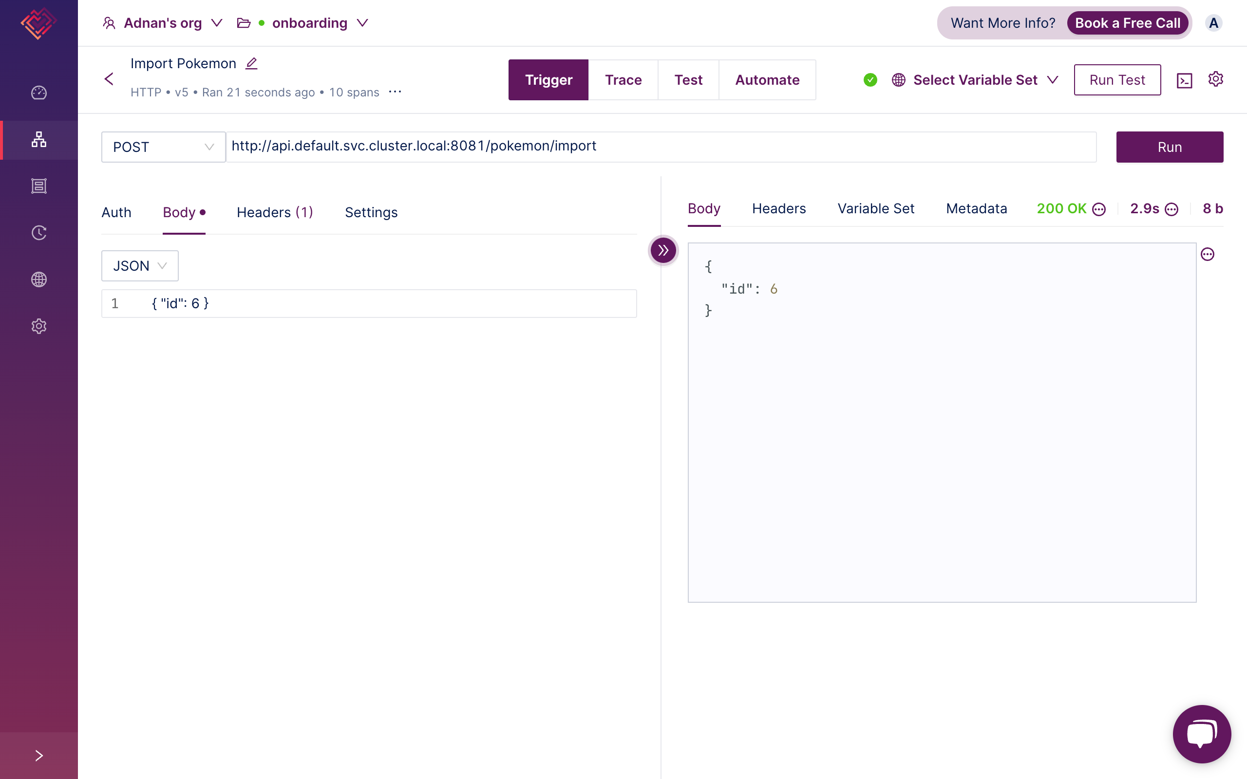 create trace based test 4