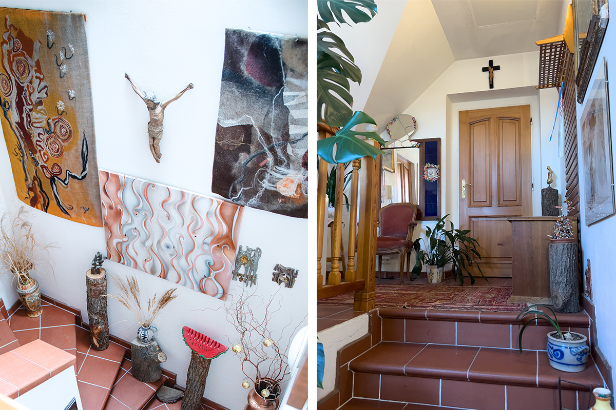 Schody vedoucí k apartmánu