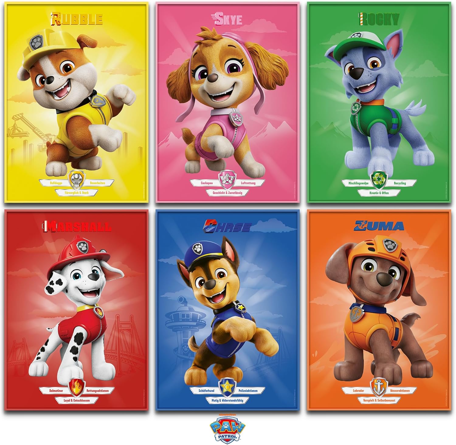 6 Posters Pat Patrouille