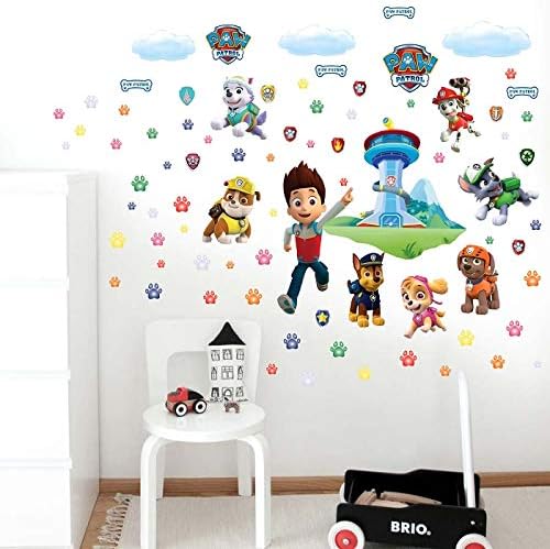 Vue 3 de Stickers Muraux Pat Patrouille