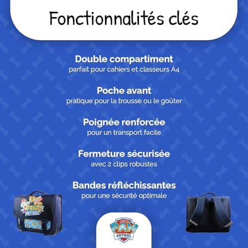 Vue 2 de Cartable Primaire Pat Patrouille