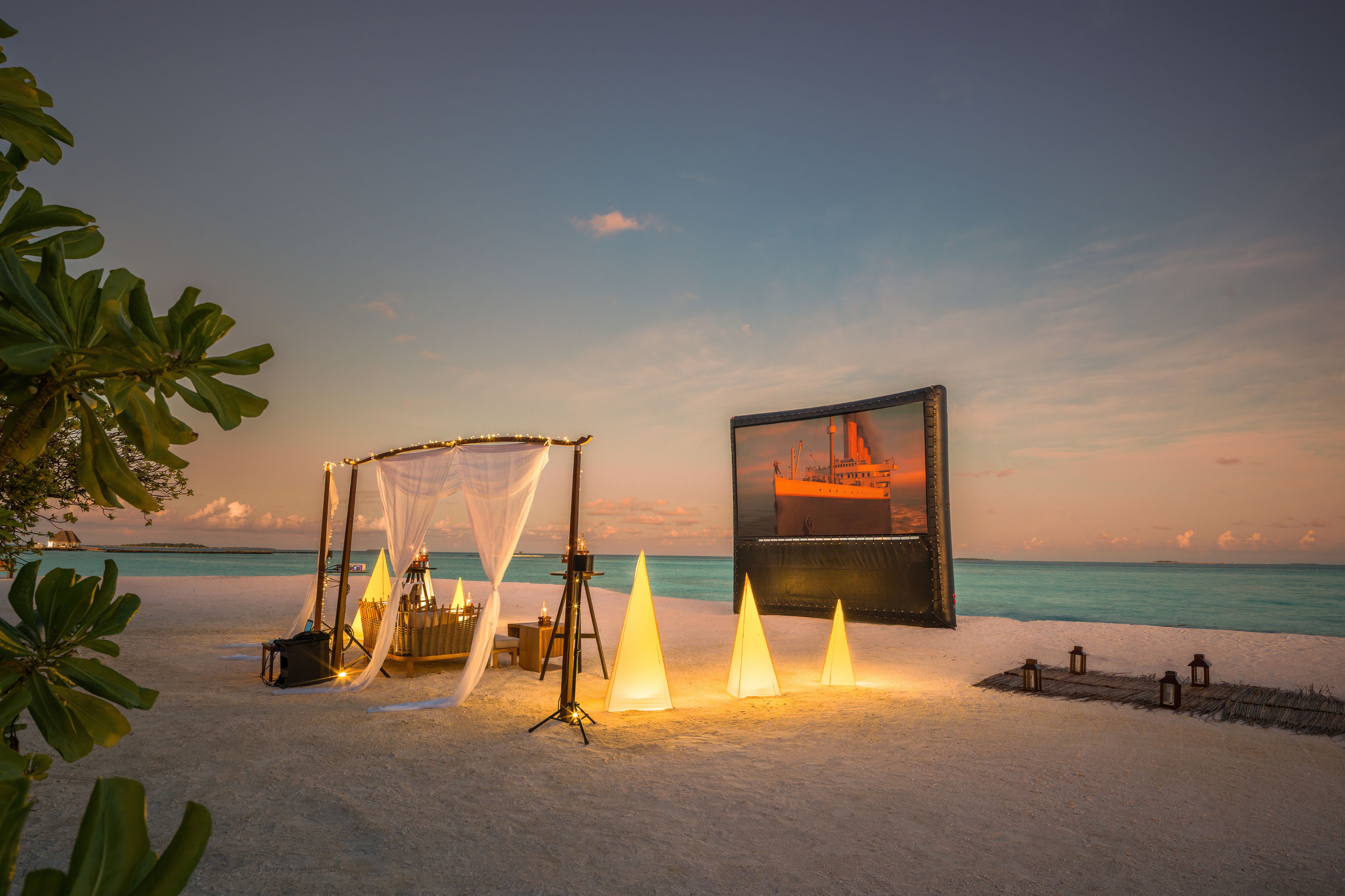 Private cinema on the beach