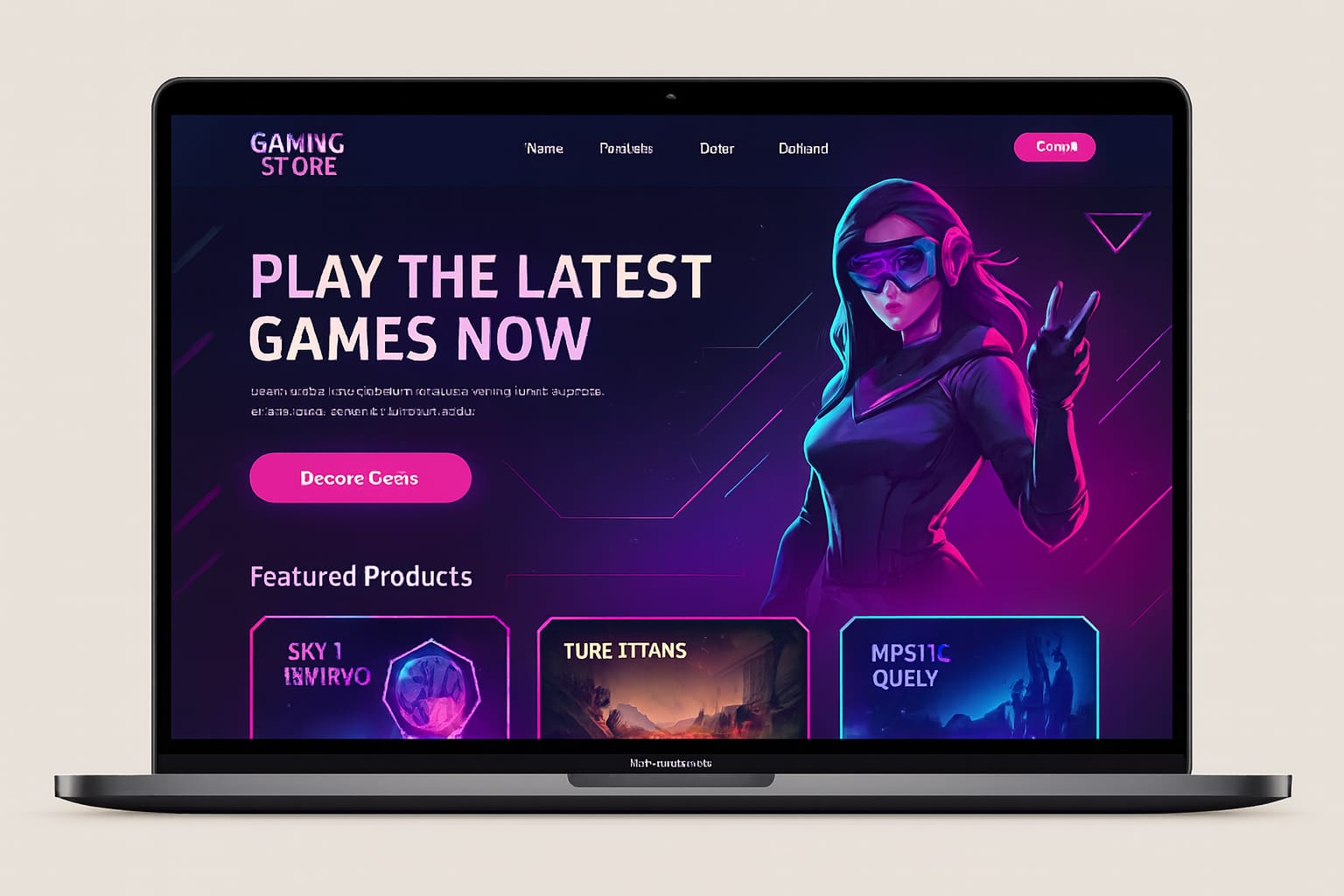 NEON ARENA — Gaming Website Template