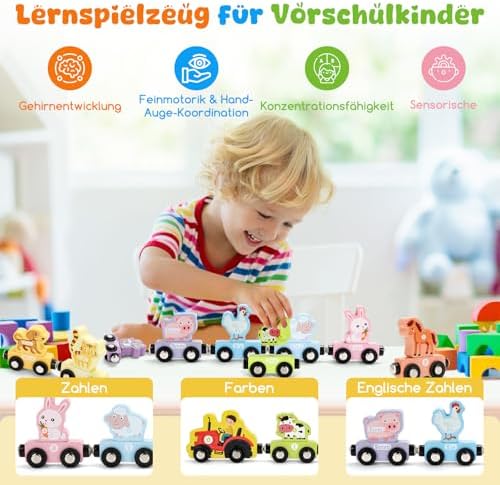 Vue 2 de Train Montessori En Bois