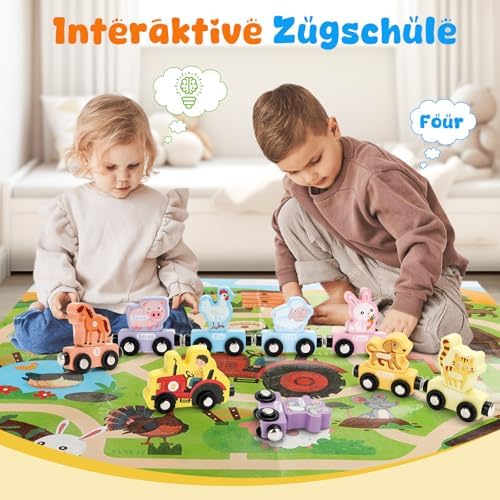 Vue 6 de Train Montessori En Bois