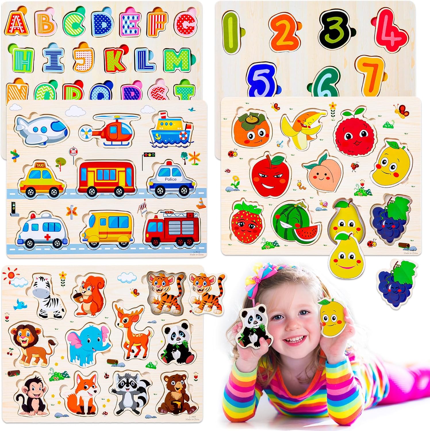 Pcs Puzzles En Bois