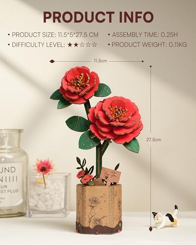 Vue 4 de Robotime Fleurs Artificielles Deco
