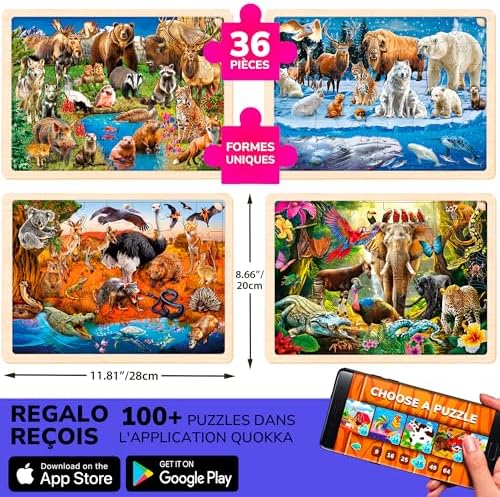 Vue 2 de Quokka Puzzle Bois Enfant