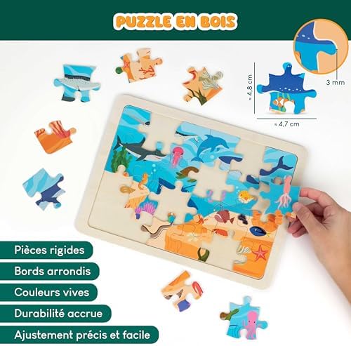 Vue 3 de Bonnyco Puzzle Bois Enfant